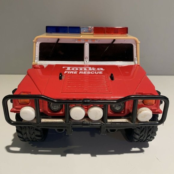 1999 Tonka Fire Rescue Metro County Hummer Lights, Sirens & Talking - Picture 2 of 10